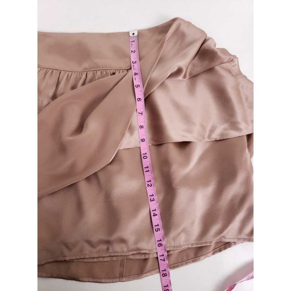 Michelle Mason Mini Sash Tie Drape Silk Skirt - Picture 10 of 10